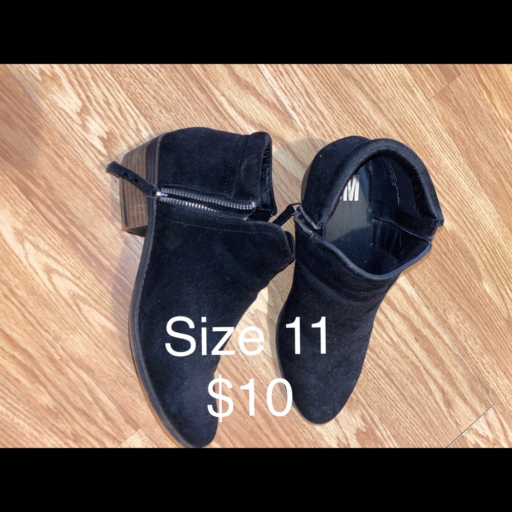Black ankle boots